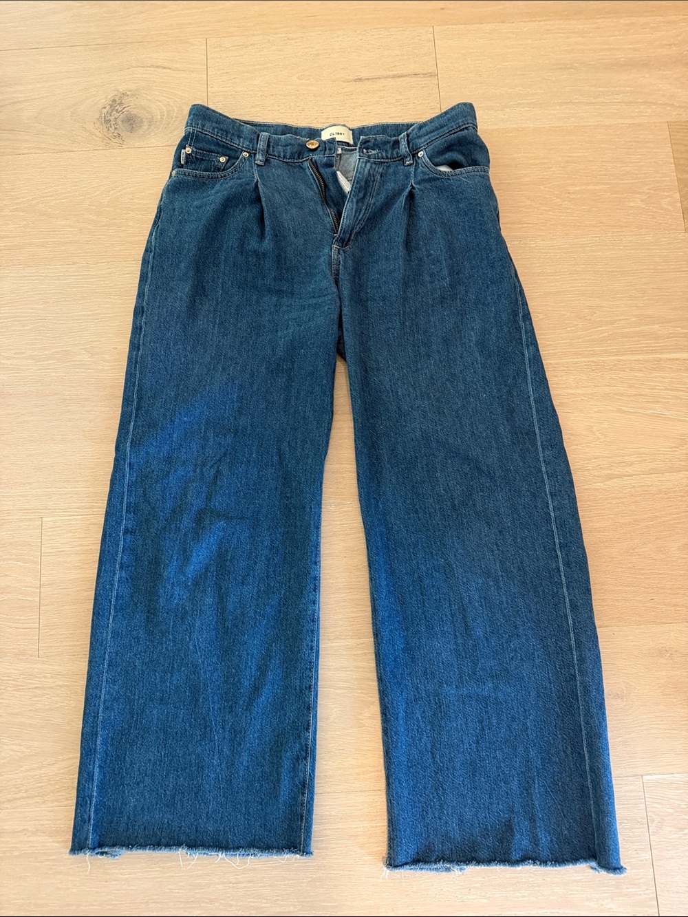 DL1961 Women's Relaxed Wide-Leg Jeans - Dark Blue Denim